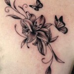 lily with butterflies